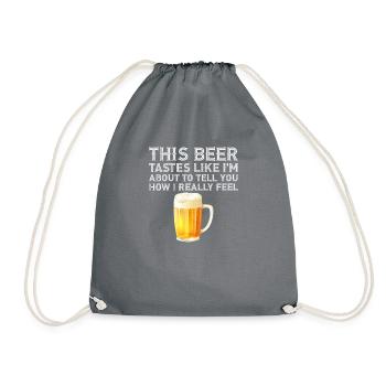 Cette bière a le goût de la bière que je ressens vraiment - Sac de sport léger - gris - Devant