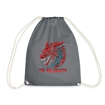 Dragon traditionnel japonais Le dragon rouge - Sac de sport léger - gris - Devant
