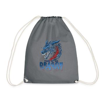 Traditioneller Japanischer Drache Der Blaue Drache - Turnbeutel - Grau - Vorne