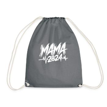 Maman Heartbeat 2024 - Cadeau d’amour - Sac de sport léger - gris - Devant