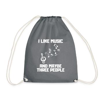 Écouter de la musique Casque Musique Chanteur Chanter Musiciens - Sac de sport léger - gris - Devant