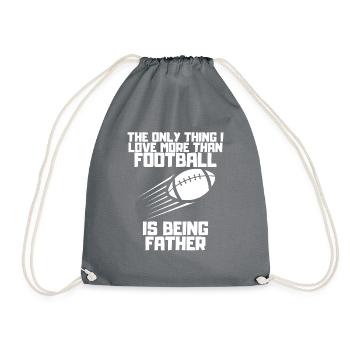 American Football Footballtrainer Footballspieler - Turnbeutel - Grau - Vorne