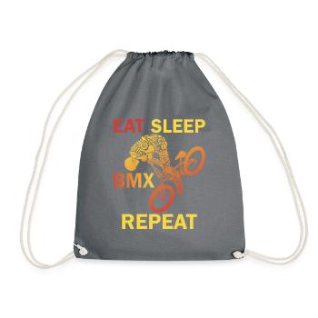 Eat Sleep Bmx Repeat Bicycle Racer - Sac de sport léger - gris - Devant