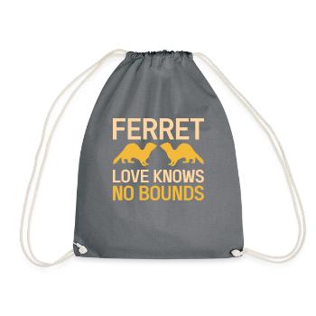Unleash your inner ferret lover with - Drawstring Bag - grey - Front