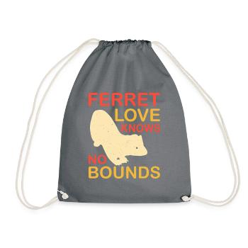 Unleash your inner ferret lover with - Drawstring Bag - grey - Front