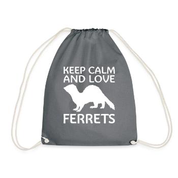 Furet Paws Ferret Lover Vêtements Pour Hommes - Sac de sport léger - gris - Devant
