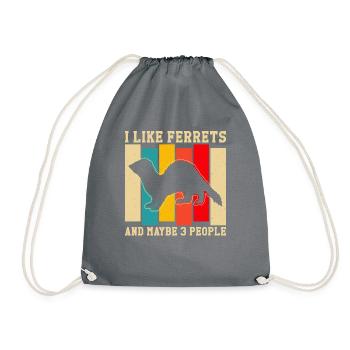 Furet Paws Ferret Lover Vêtements Pour Hommes - Sac de sport léger - gris - Devant