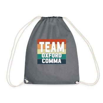 Équipe Oxford Virgule Grammaire Police Anglais Nerd - Sac de sport léger - gris - Devant