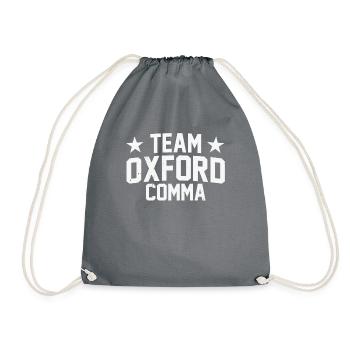 Équipe Oxford Virgule Grammaire Police Anglais Nerd - Sac de sport léger - gris - Devant