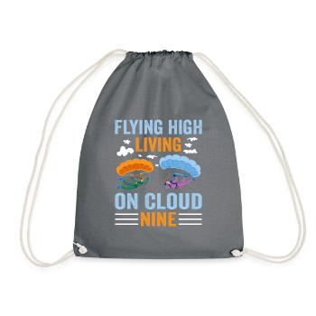 Skydiving Skydiving - Drawstring Bag - grey - Front