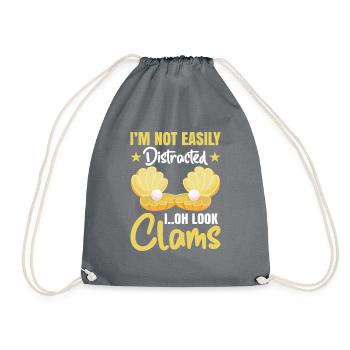 Discover the joy of shell digging with - Drawstring Bag - grey - Front