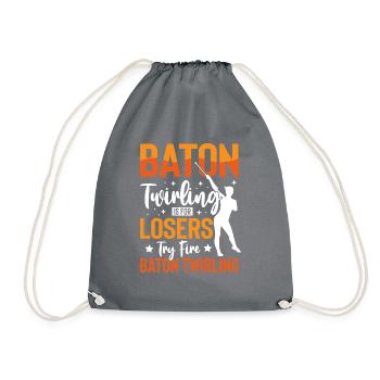Rouler des matraques, c’est pour les perdants. - Sac de sport léger - gris - Devant