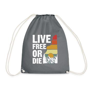 Vivre libre ou mourir rétro Nature Vintage nouveau - Sac de sport léger - gris - Devant