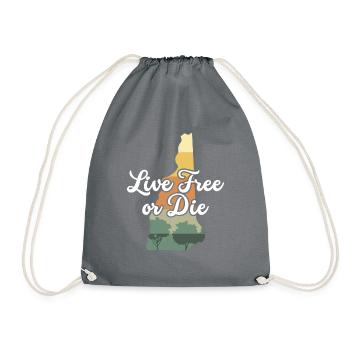 Vivre libre ou mourir rétro Nature Vintage nouveau - Sac de sport léger - gris - Devant
