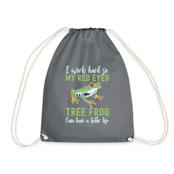 Rainette aux yeux rouges, amphibien de la forêt tropicale - Sac de sport léger - gris - Devant