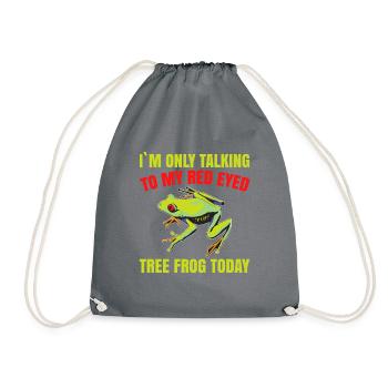 Rainette aux yeux rouges, amphibien de la forêt tropicale - Sac de sport léger - gris - Devant