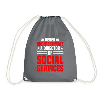 Unique artistic design on the theme - Drawstring Bag - grey - Front