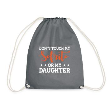 Design « Ne touchez pas à mon Sofrito ou à ma fille » - Sac de sport léger - gris - Devant
