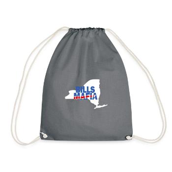 Buffalo Pride Strong Bold Bills Mafia Energy - Drawstring Bag - grey - Front