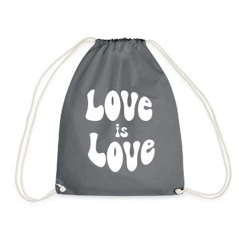 Love is Love - Equality - Drawstring Bag - grey - Front
