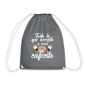 Spanish Concha design by Cafecito for - Drawstring Bag - grey - Front