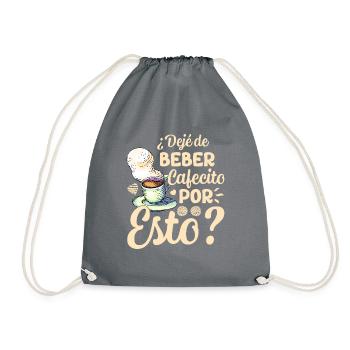 Cafecito Love: Embrace the soul of the - Drawstring Bag - grey - Front
