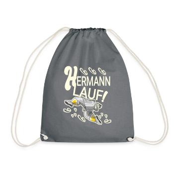 Hermann lustig - Drawstring Bag - grey - Front