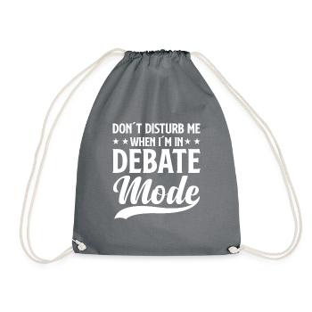 Navigate through the world with exciting debates - Drawstring Bag - grey - Front