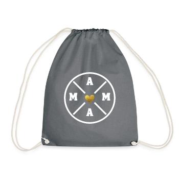 Mama Mutter Muttertag Geschenk - Turnbeutel - Grau - Vorne