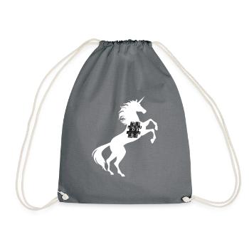 Unicorn Hashtag Symbol T-Shirt Hashtags Magical - Drawstring Bag - grey - Front