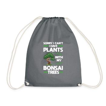 Malheureusement je ne peux pas, j’ai des plantes avec - Sac de sport léger - gris - Devant