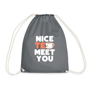 Bon thé pour apprendre à vous connaître - Sac de sport léger - gris - Devant
