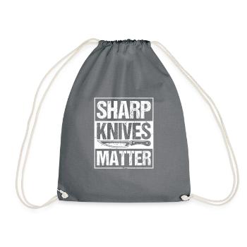 Les couteaux tranchants sont importants - Sac de sport léger - gris - Devant