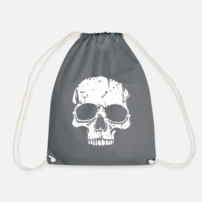 Totenkopf Vintage Skull - Turnbeutel - Grau