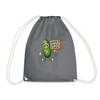 Have A Nice Day - Drawstring Bag - grey - Front