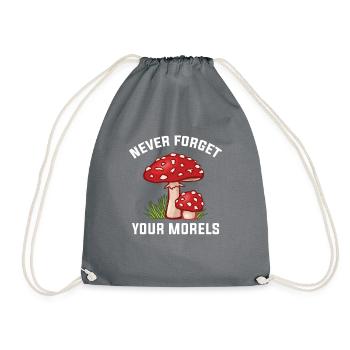 Sites de chasse aux champignons N’oubliez jamais vos morilles - Sac de sport léger - gris - Devant