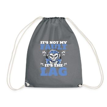 Play controller gaming "it's not my fault, - Drawstring Bag - grey - Front