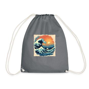 années 70 années 80 hawaïen Islande Palm Beach - Grand - Sac de sport léger - gris - Devant