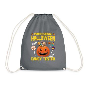 Professional Halloween candy tester - Drawstring Bag - grey - Front