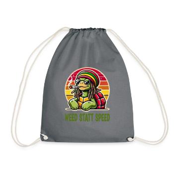 De l’herbe au lieu de la vitesse Cool Turtle - Sac de sport léger - gris - Devant