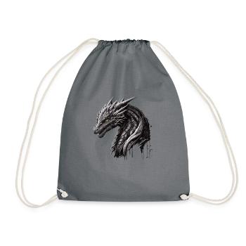 Dragon japonais traditionnel Le dragon bleu - Sac de sport léger - gris - Devant