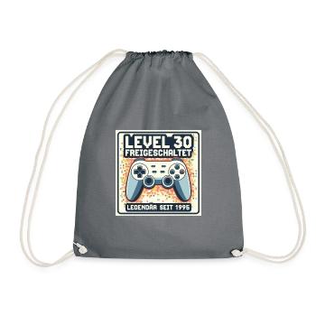 Level 30 Freigeschaltet Legendär Seit 1995 - Turnbeutel - Grau - Vorne