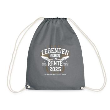 Legenden Gehen In Rente 2025 - Turnbeutel - Grau - Vorne