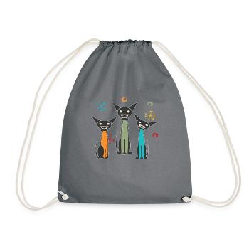 La vie est meilleure avec les chats - Sac de sport léger - gris - Devant