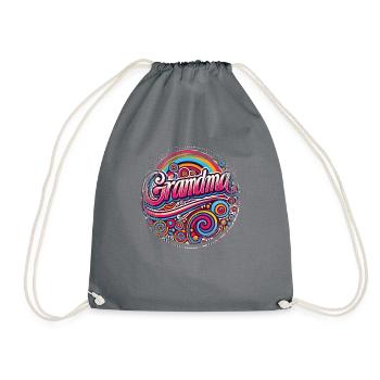 Celebrate the Heart and Warmth of the Grandma Family - Drawstring Bag - grey - Front