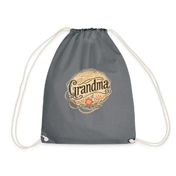 Celebrate the Heart and Warmth of the Grandma Family - Drawstring Bag - grey - Front