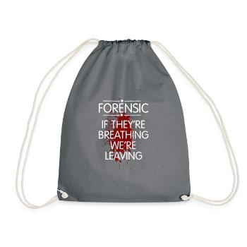 Forensics, if you , we go - Drawstring Bag - grey - Front