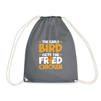 L’oiseau matinal reçoit le poulet rôti - Sac de sport léger - gris - Devant