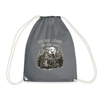 Je suis un chasseur et fier de cette scène de chasse avec chien - Sac de sport léger - gris - Devant