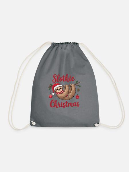 Slothie Weihnachten - Turnbeutel - Grau